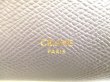 Photo10: CELINE Dark Gray Grained Leather Large Strap Wallet Long Wallet #9688