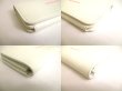 Photo7: BALENCIAGA White Leather Women's Cash Thin Money Wallet #9690