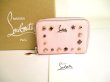 Photo1: Christian Louboutin Light Pink Leather Round Zip Coin Purse #9691