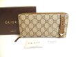 Photo1: GUCCI GG Coating Canvas PVC Leather Round Zip Wallet #9695