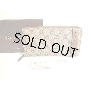 Photo: GUCCI GG Coating Canvas PVC Leather Round Zip Wallet #9695