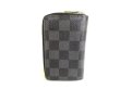 Photo2: LOUIS VUITTON Damier Graphite Leather Zippey Coin Purse #9702