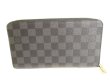 Photo2: LOUIS VUITTON Damier Graphite Leather Zippey Organizer NM Wallet #9703