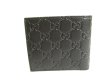 Photo2: GUCCI GG Metal Guccissima Black Signature Leather Bifold Wallet #9707