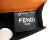 Photo11: FENDI ROMA Brown Leather Trifold Wallet Compact Wallet # 9709