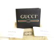 Photo1: GUCCI Vintage Logo Black Leather Bifold Bill Wallet #9711