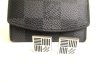 Photo1: LOUIS VUITTON Silver Metal Cuffs Cufflinks Damier #9712