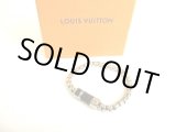 Photo: LOUIS VUITTON Monogram Chain Bracelet Eclipse Leather #9713