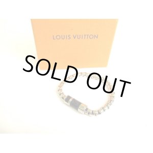 Photo: LOUIS VUITTON Monogram Chain Bracelet Eclipse Leather #9713