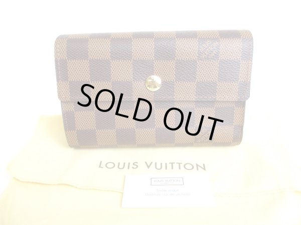 Photo1: LOUIS VUITTON Damier Brown Brifold Wallet Portefeuille Alexandra #9714