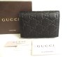 Photo1: GUCCI GG Guccissima Black Leather Card Holder #9726