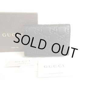 Photo: GUCCI GG Guccissima Black Leather Card Holder #9726