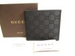 Photo1: GUCCI GG Black Nylon Canvas Leather Bifold Bill Wallet Card Holder #9727