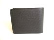 Photo2: LOUIS VUITTON Taiga Ardoise Black Leather Bifold Wallet #9739