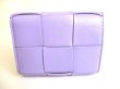 Photo2: BOTTEGA VENETA Intrecciato Purple Leather Trifold Wallet Compact Wallet #9744