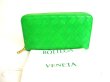 Photo1: BOTTEGA VENETA Intrecciato Green Leather Round Zip Wallet Purse #9747