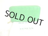 Photo: BOTTEGA VENETA Intrecciato Green Leather Round Zip Wallet Purse #9747