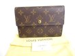 Photo1: LOUIS VUITTON Monogram Brown Leather Bifold Wallet Purse #9749