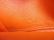 Photo10: GUCCI Logo Motif Black Orange Leather Round Zip Long Wallet #9751