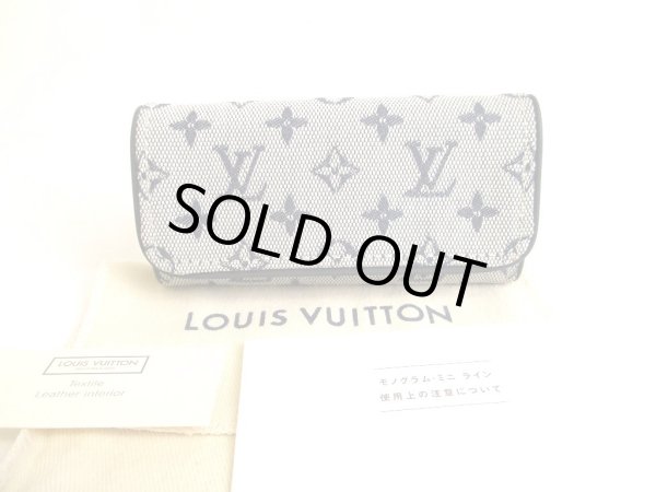 Photo1: LOUIS VUITTON Monogram Mini Blue Canvas Multicles 4 Pics Key Cases #9753