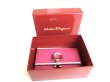 Photo12: Salvatore Ferragamo Gancini Dark Pink Leather Silver H/W 6Pics Key Case #9760