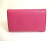 Photo2: Salvatore Ferragamo Gancini Dark Pink Leather Silver H/W 6Pics Key Case #9760