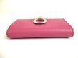 Photo6: Salvatore Ferragamo Gancini Dark Pink Leather Silver H/W 6Pics Key Case #9760