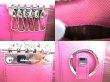 Photo9: Salvatore Ferragamo Gancini Dark Pink Leather Silver H/W 6Pics Key Case #9760