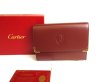 Photo1: Cartier Must de Cartier Bordeaux Leather Bifold Wallet Purse #9764