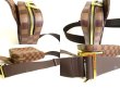 Photo8: LOUIS VUITTON Damier Brown Leather Waist Packs Belt Bag Geronimos #9771