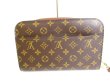 Photo2: LOUIS VUITTON Monogram Brown Leather Clutch Bag Orsay #9772