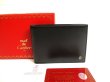 Photo1: Cartier Pasha de Cartier Black Leather Gold Logo Bifold Bill Wallet #9774