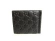 Photo2: GUCCI Guccissima Black Leather Bifold Bill Wallet #9775