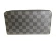 Photo2: LOUIS VUITTON Damier Graphite Leather Zippey Organizer Round Zip Wallet #9791