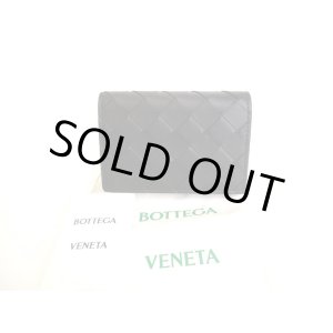 Photo: BOTTEGA VENETA Intrecciato Black Leather Business Card Holder #9793