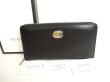 Photo1: GUCCI Interlocking G Black Leather Round Zip Wallet #9795