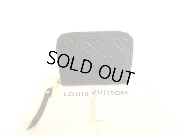 Photo1: LOUIS VUITTON Monogram Empreinte Black Leather Zippey Coin Purse #9798