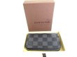 Photo12: LOUIS VUITTON Damier Graphite Leather Zippey Coin Purse #9805