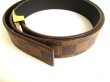 Photo11: LOUIS VUITTON Damier Brown Gold Buckle Belt Waist Size 75-85cm S #9812