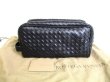 Photo1: BOTTEGA VENETA Intrecciato Black Leather Clutch Bag Pouch #9813