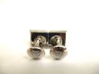 Photo4: LOUIS VUITTON Silver Metal Cuffs Cufflinks Damier #9816