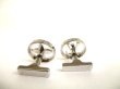 Photo4: LOUIS VUITTON Monogram Flower Silver Steel LV Catch Cufflinks #9817