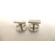 Photo6: LOUIS VUITTON Monogram Flower Silver Steel LV Catch Cufflinks #9817