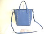 Photo: Jimmy Choo Metal Stars Butterfly Blue Leather Hand Bag w/Strap Pegasi #9822
