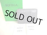 Photo: BOTTEGA VENETA Cassette Gray Leather Trifold Wallet Compact Wallet #9827