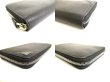 Photo7: PRADA Black Grain Leather Round Zip Long Wallet #9829