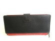 Photo2: Christian Louboutin Paloma Black Red Leather Bifold Long Wallet #9835