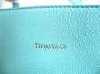 Photo10: TIFFANY＆CO. Blue Leather Tote Bag Hand Bag w/Pouch #9843