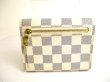 Photo2: LOUIS VUITTON Damier Azur Leather Trifold Wallet Portefeuille Koala #9849