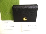 Photo: GUCCI GG Marmont Black Leather Bifold Wallet Compact Wallet #9853
